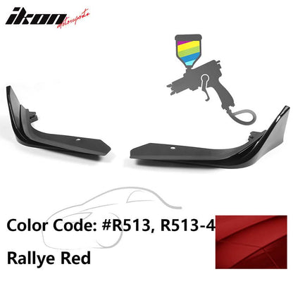 2022-2023 Honda Civic 4DR MD Style Front Bumper Lip Splitter 2PCS PP