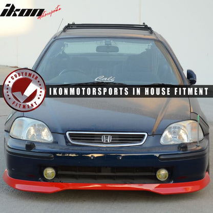 1996-1998 Honda Civic EK T-R Type R Painted Red Front Lip Splitter PU