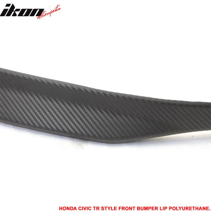 1999-2000 Honda Civic TR Unpainted Black CF Style Front Bumper Lip PU