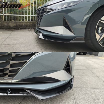 2021-2023 Hyundai Elantra 4DR Sedan Front Bumper Lip Spoiler PP 3PC