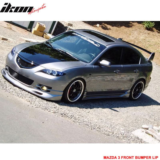 2004-2006 Mazda 3 K Style Unpainted Front Bumper Lip Chin Spoiler PU