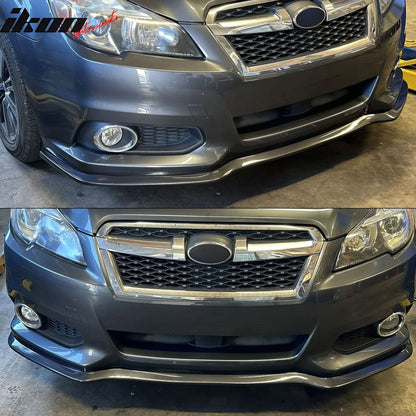 2013-2014 Subaru Legacy SM Style Black Front Bumper Lip Spoiler PU