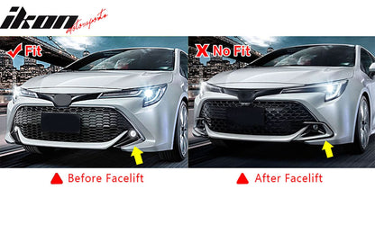 2019-2021 Toyota Corolla Auris 3rd 5-Door Gloss Black Front Bumper Lip