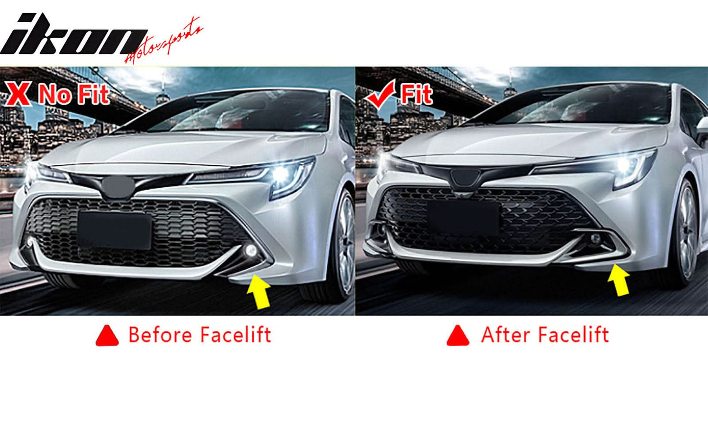 2022-2025 Toyota Corolla Auris 3rd 5-Door Matte Black Front Bumper Lip