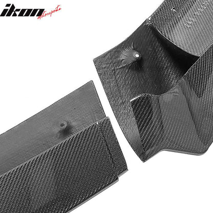 2020-2024 Tesla Y Track Pack Gloss Black Front Bumper Lip Carbon Print