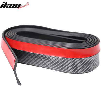 Universal Fitment Carbon Fiber Print CFL Front Bumper Chin Lip PVC