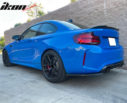 2016-2022 BMW F87 M2 Rear Bumper Lip Aprons Unpainted Black PU
