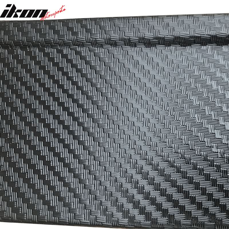 Fits 04-10 BMW E60 Carbon Texture Side Skirts Ext Flat Bottom Line Lip