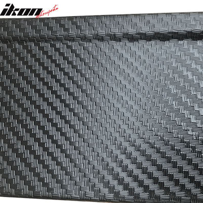 Fits 04-10 BMW E60 Carbon Texture Side Skirts Ext Flat Bottom Line Lip