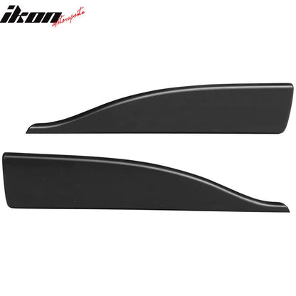 Universal V2 Style Black Endcaps Add On For Side Skirt Extensions PP