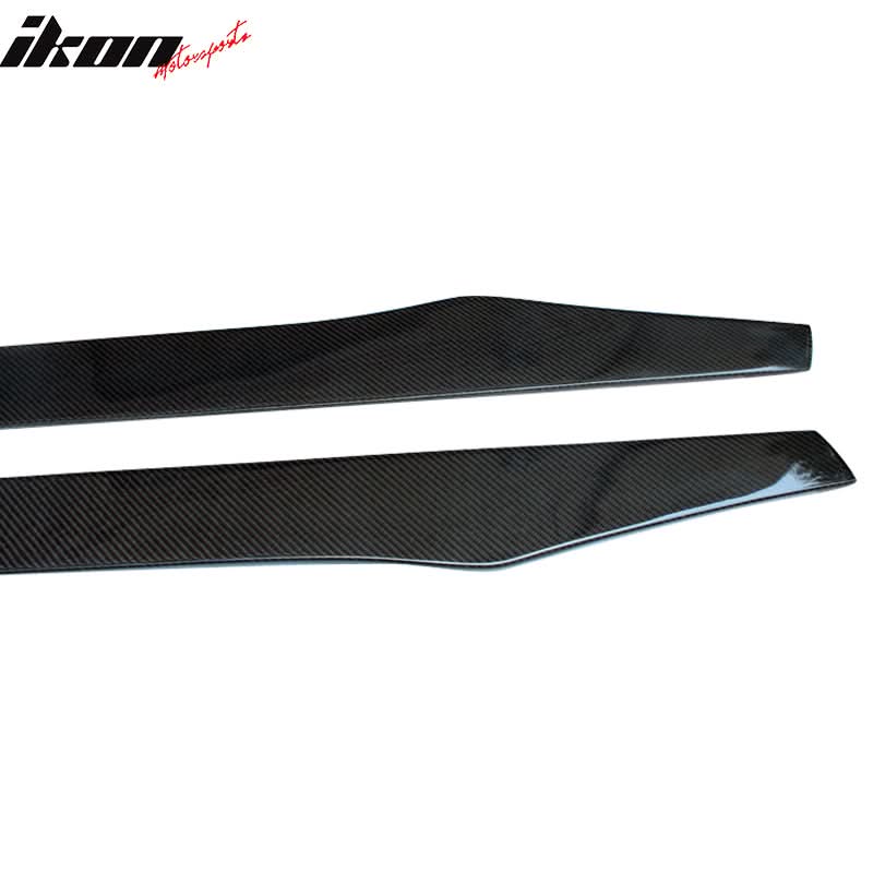 Universal 81 Inch Side Skirt Extension Flat Bottom Line Carbon Fiber