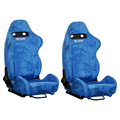 Bull Boost Performance Ultra-Max Adjustable Racing Bucket Seats w/ Seat sliders (Pair)