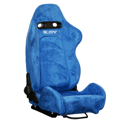 Miami Blue Universal Adjustable Black Luxury Racing SR3 Style Alcantara Seat