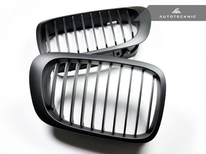 AutoTecknic Stealth Black Front Grille Set - BMW E46 3-Series Coupe Pre-Facelift | M3