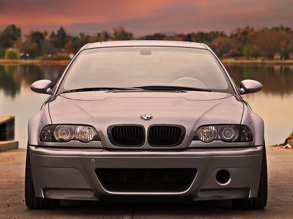 AutoTecknic Gloss Black Front Grille Set - BMW E46 3-Series Coupe Pre-Facelift | M3
