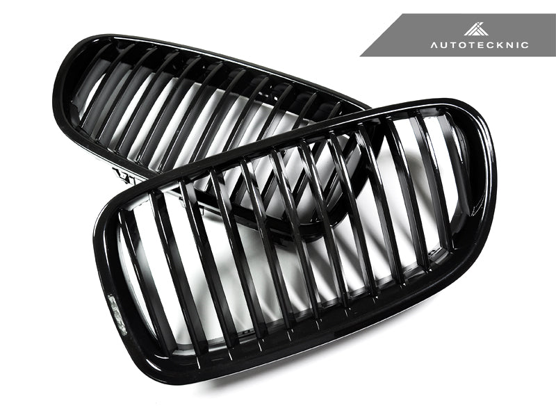 AutoTecknic Gloss Black Front Grille Set - BMW F10 Sedan | F11 Wagon | 5-Series