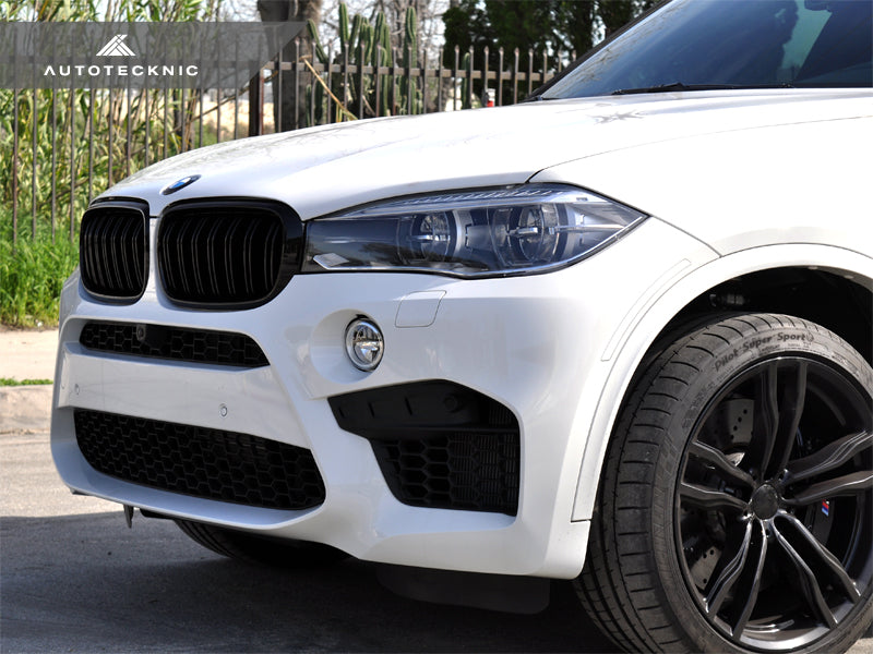 AutoTecknic Dual-Slats Gloss Black Front Grille Set - F15 X5 | F85 X5M & F16 X6 | F86 X6M