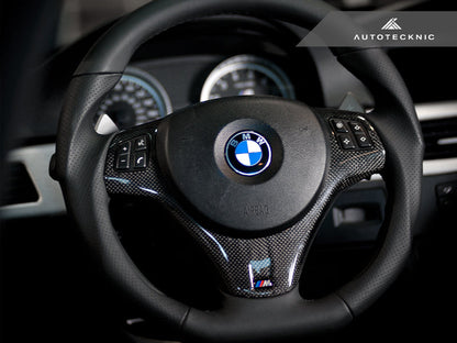 AutoTecknic Carbon Fiber Steering Wheel Trim - BMW E9X M3 | E82 1M Coupe