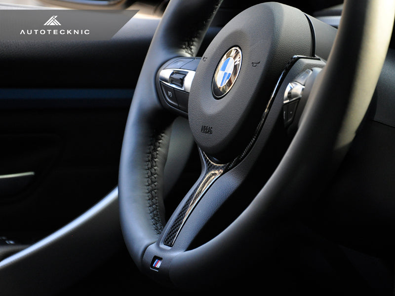 AutoTecknic Carbon Fiber M-Sport Steering Wheel Trim - BMW F15 X5 | F16 X6