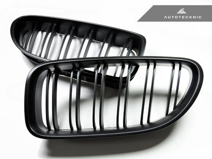 AutoTecknic Dual-Slats Stealth Black Front Grille Set - BMW F06 Gran Coupe | F12 Coupe | F13 Cabrio | 6-Series & M6