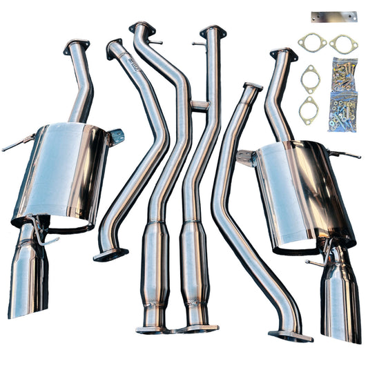 Stainless Full Catback Exhaust Muffler For BMW 335i E90 E92 07-10 N54 Polished