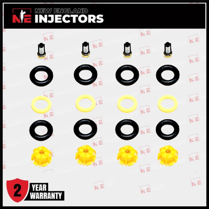 BMW I4 Fuel Injector Service Repair Rebuild Kit O-rings Filters Pintle Cap 91-94
