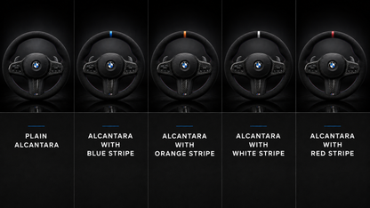 BMW G-Series Alcantara Suede Steering Wheel Cover DIY (Red Stripe) G80 G20 G30 M3 M4 M340i