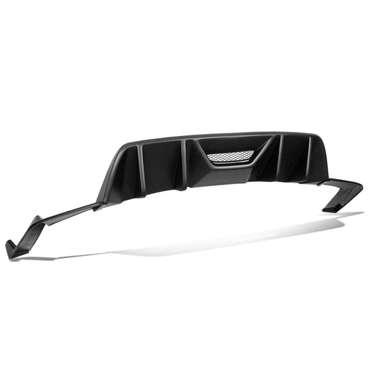 2015-2017 Ford Mustang Quad Fin Rear Diffuser - Matte Black