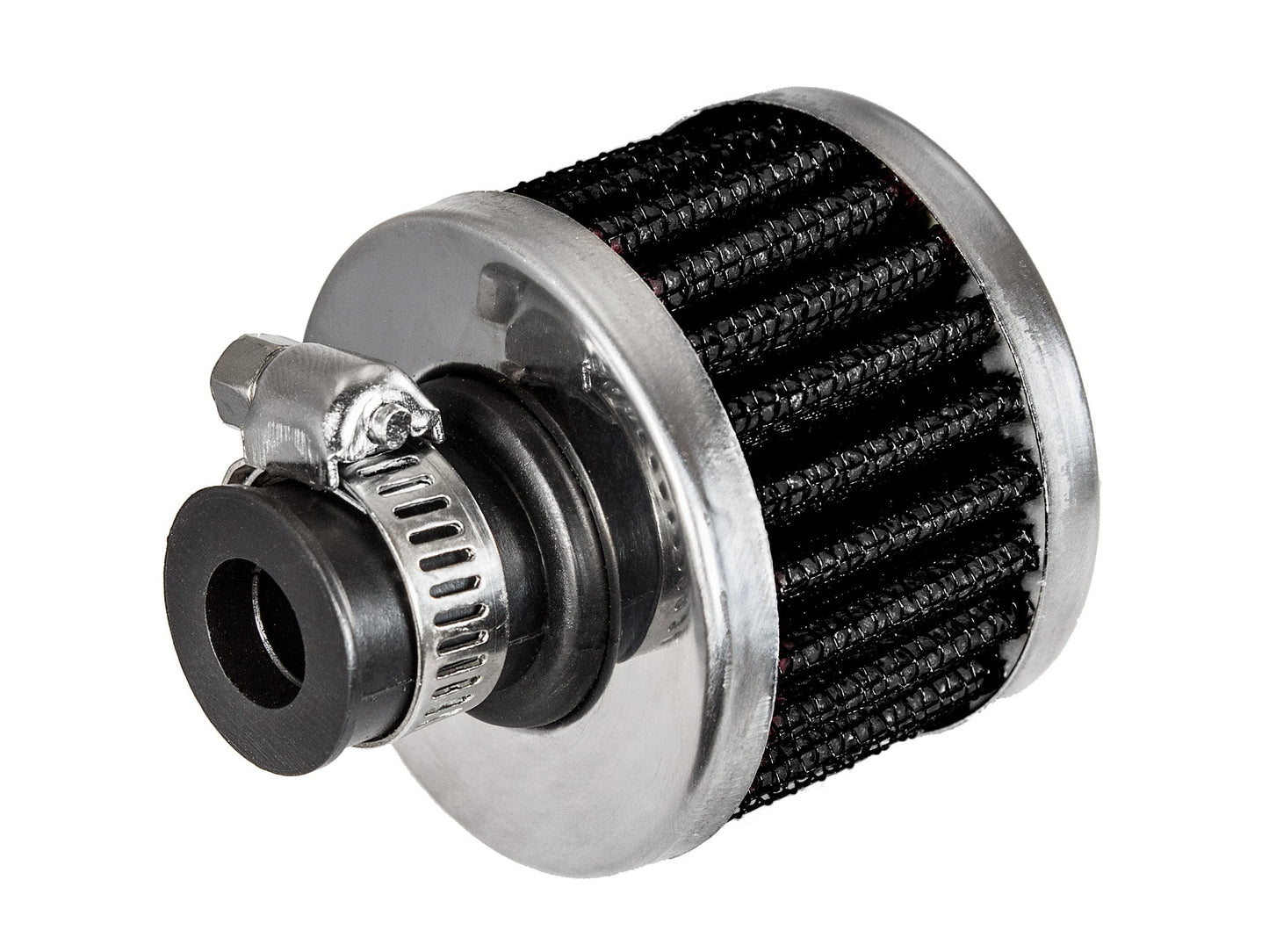 5/8" Inch (16mm) Breather Air Filter Universal Crankcase with Clamp | Rtunes Racing | BLACK BR58CK