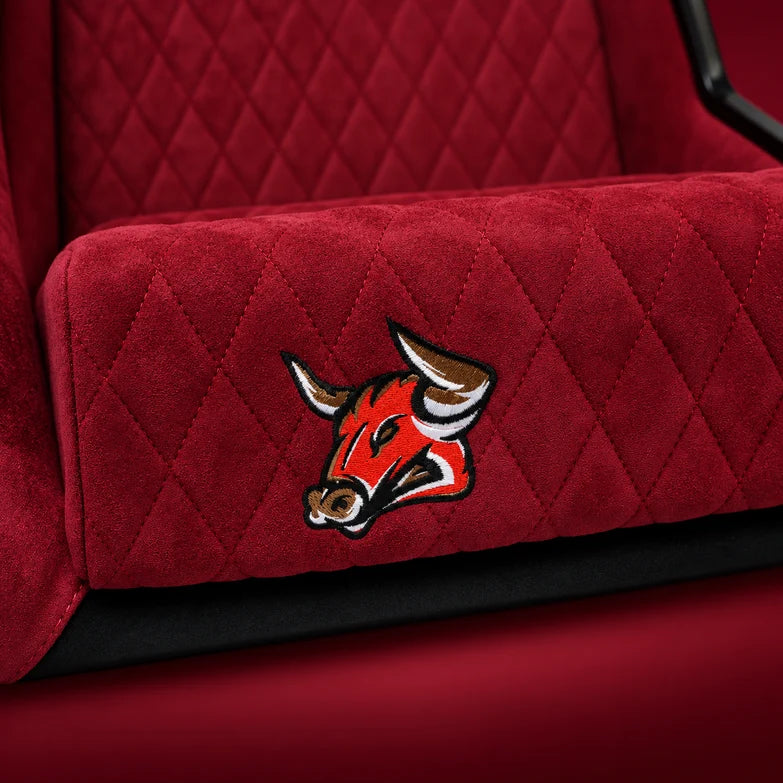 BULL BOOST Wine Red Ultra-Max Seraph Racing Bucket Seats with Slider Rails – Pair