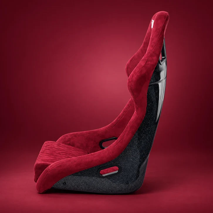 BULL BOOST Wine Red Ultra-Max Seraph Racing Bucket Seats with Slider Rails – Pair