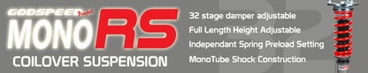 GODSPEED Volkswagen Arteon FWD (3H7) 2019-24 MonoRS Coilovers