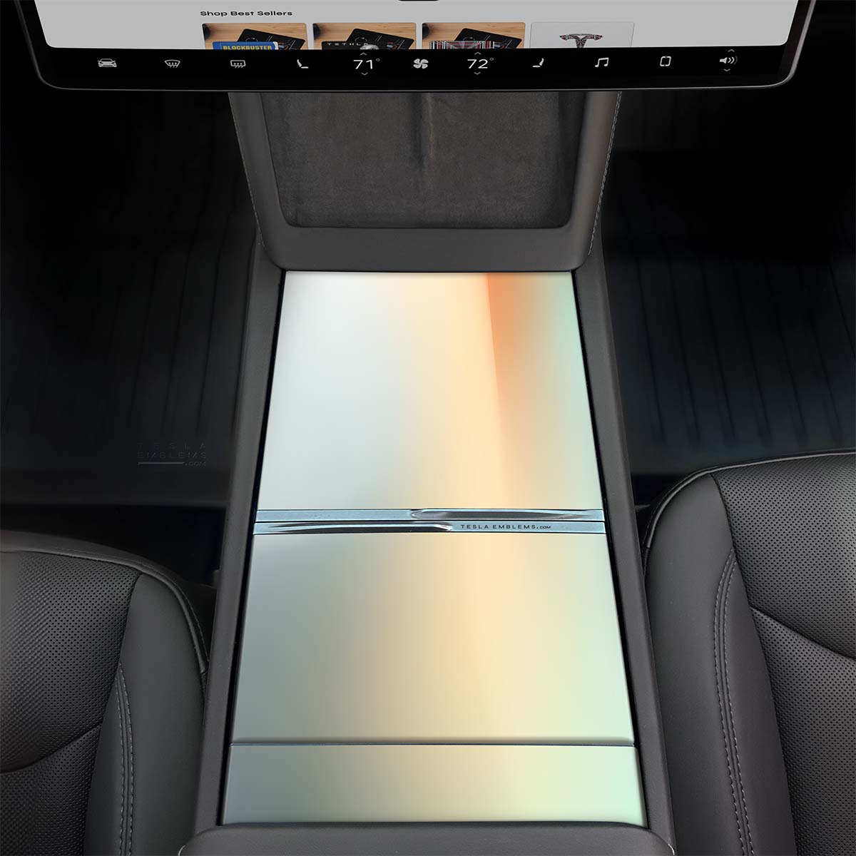 Beachy Gradient | Tesla Center Console Wrap Kit | Model 3 '24-26 Refresh
