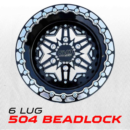 504 Billet Aluminum Can-Am Beadlock wheel 6 lug Black