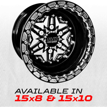 504 Billet Aluminum Can-Am Beadlock wheel 6 lug Black