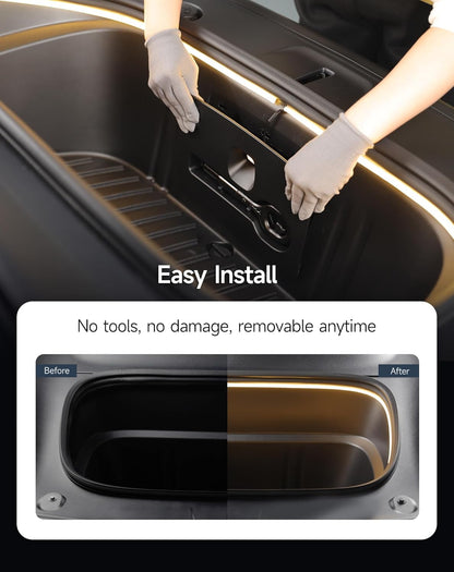 Tesla Model Y Juniper Frunk LED Light Strip 2025 | Ambient Warm Lighting Kit for Model Y Accessories 2020-2026 | Interior Upgrade for Front Trunk