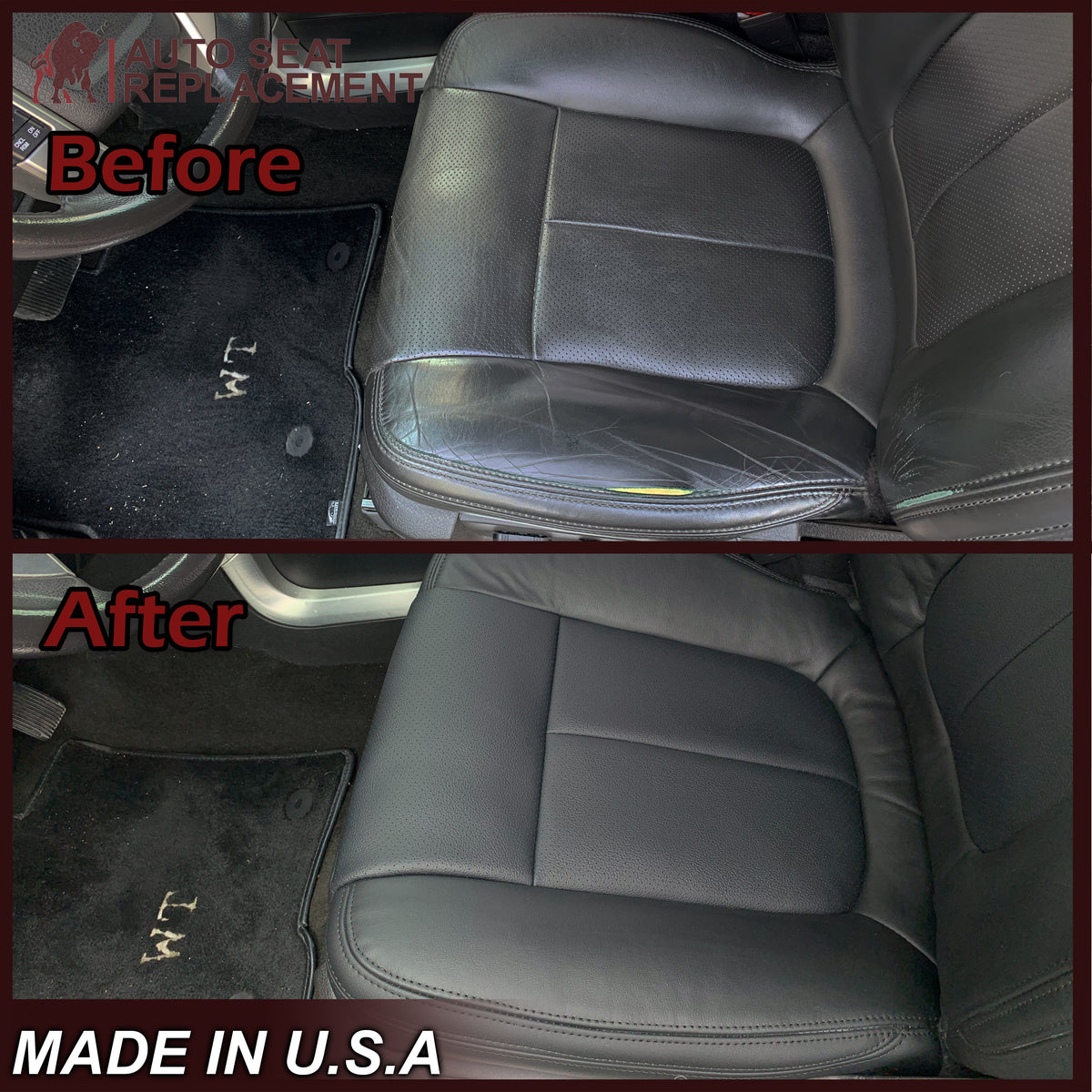 2009 - 2014 Ford F-150 PLATINUM EDITION Perforated Genuine Leather or Synthetic Leather Seat Covers