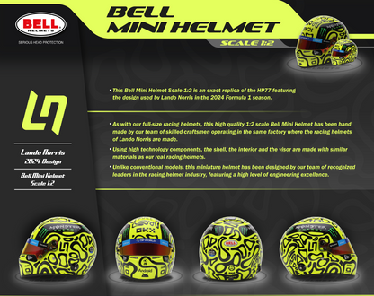 Bell HP77 Lando Norris 1:2 Scale F1 Mini Helmet | McLaren 2024 F1 Season