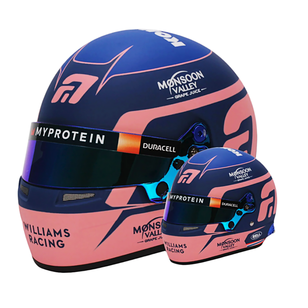 Bell HP77 Alex Albon 1:2 Scale F1 Mini Helmet | Williams 2024 F1 Season