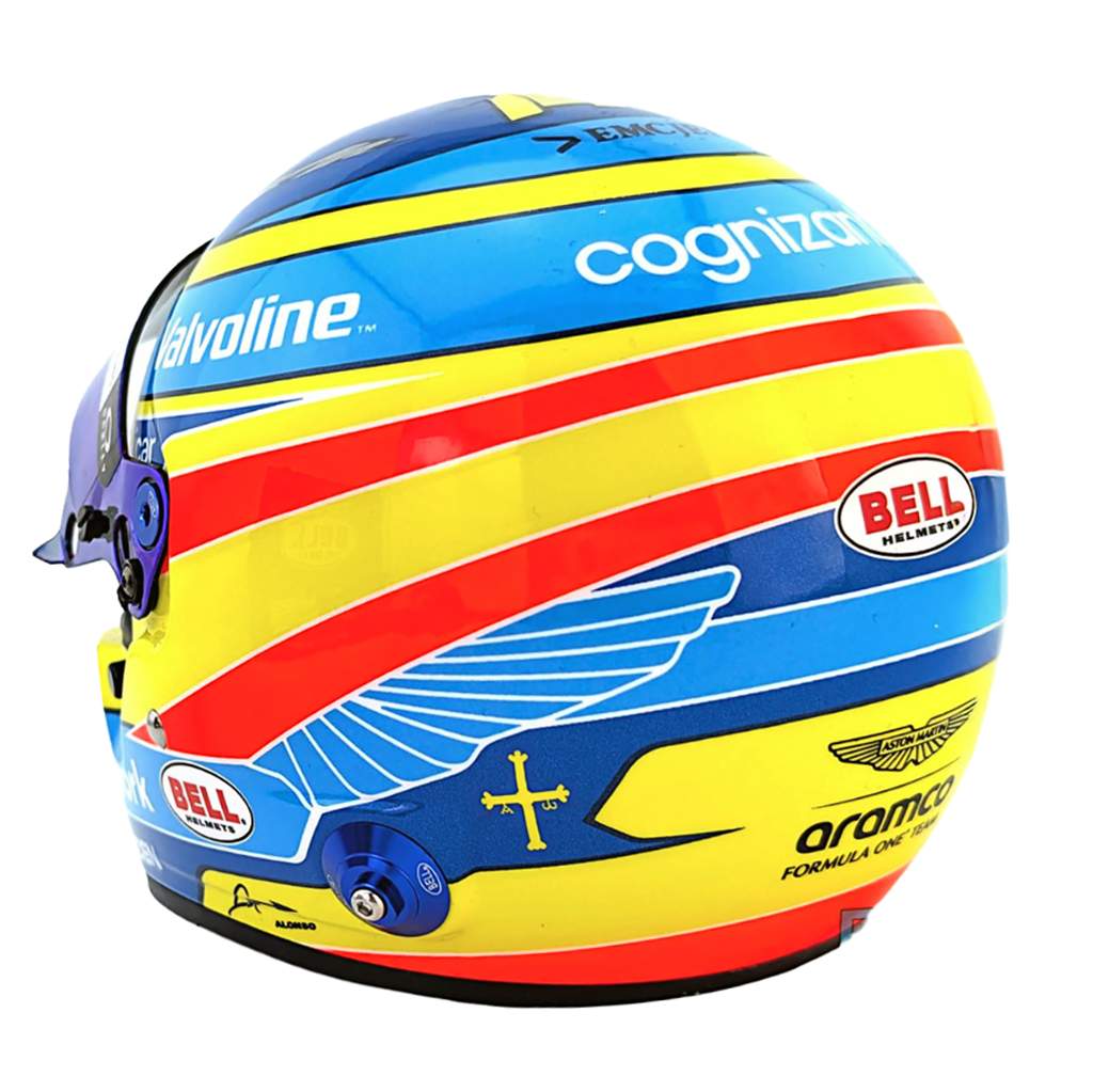Bell HP77 Fernando Alonso 1:2 Scale F1 Mini Helmet | Aston Martin 2025 F1 Season