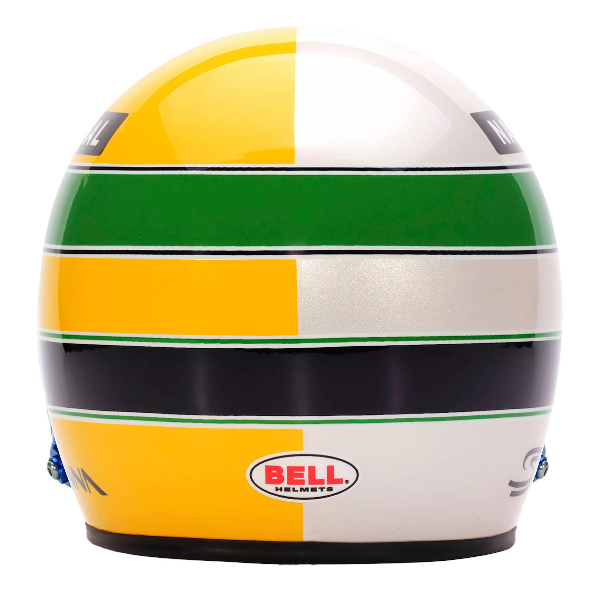 Bell Ayrton Senna 30 Year Legacy 1:2 Scale F1 Mini Helmet | Yellow & Pearl Liveries