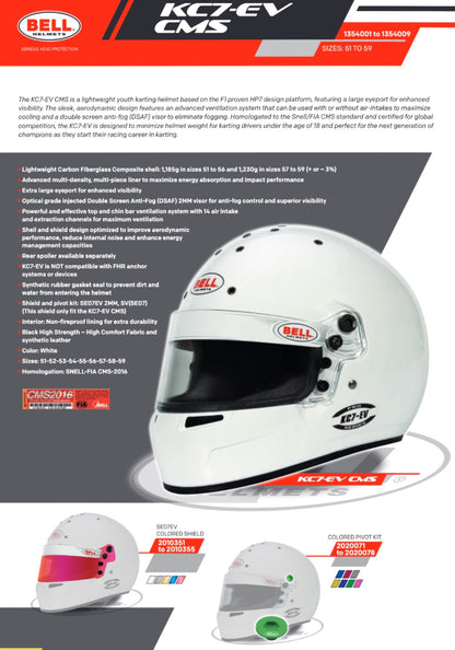 Bell KC7-EV CMS Karting Helmet | Snell-FIA CMR-2016