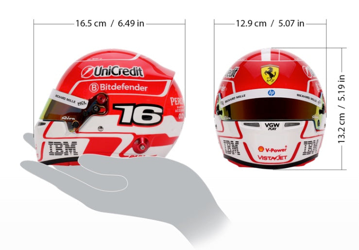 Bell HP77 Charles Leclerc 1:2 Scale F1 Mini Helmet | Ferrari 2025 F1 Season