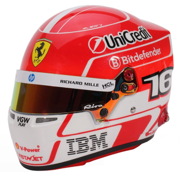 Bell HP77 Charles Leclerc 1:2 Scale F1 Mini Helmet | Ferrari 2025 F1 Season