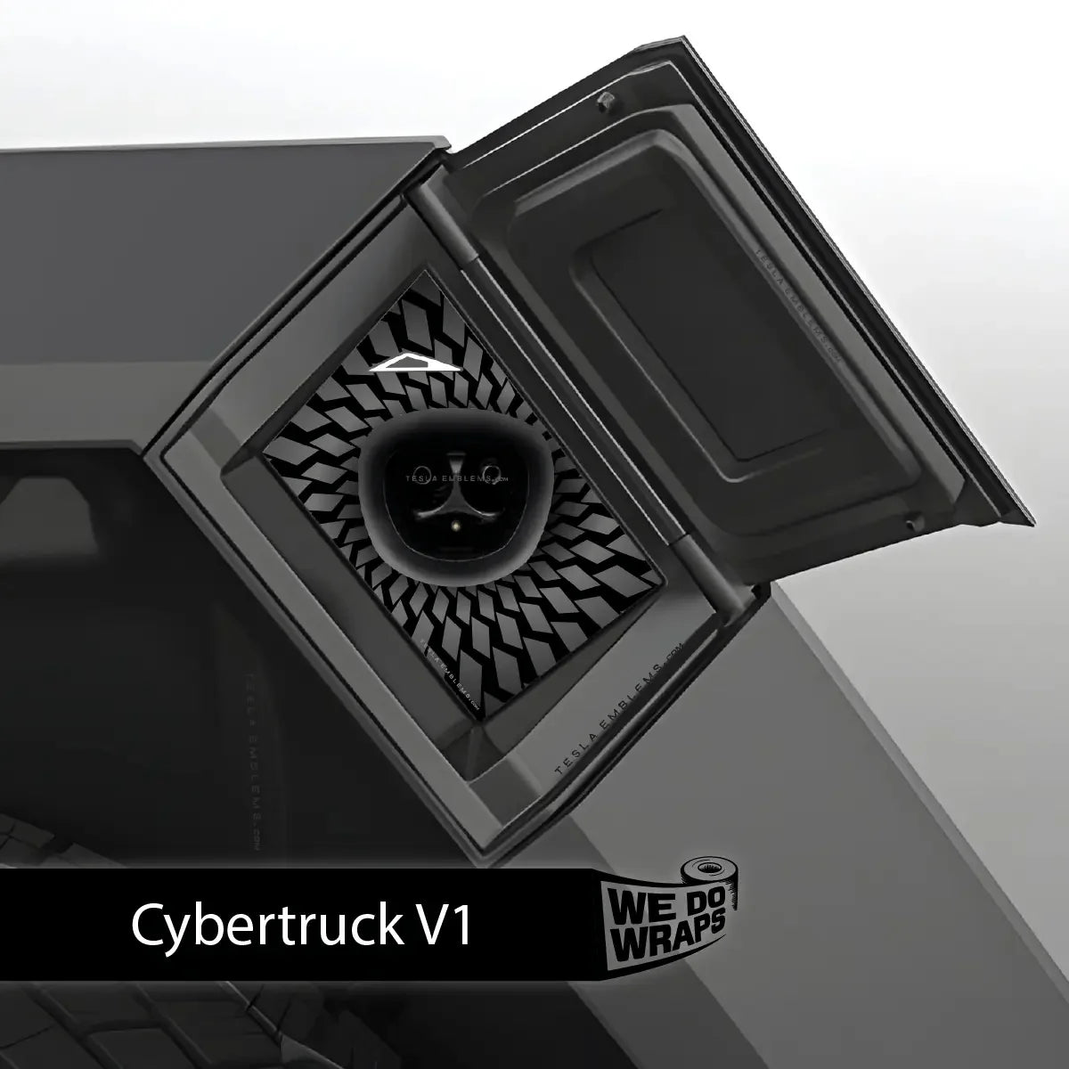 Black Hole Tesla Charge Port Wrap | Cybertruck