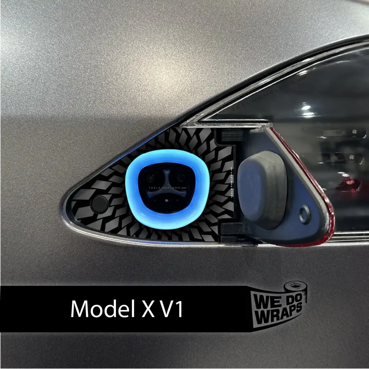 Black Hole Tesla Charge Port Wrap | Model X