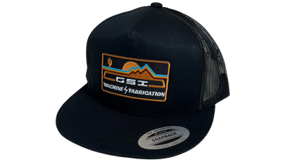GSI Snapback Hat | Black / Black Mesh | Copper Patch