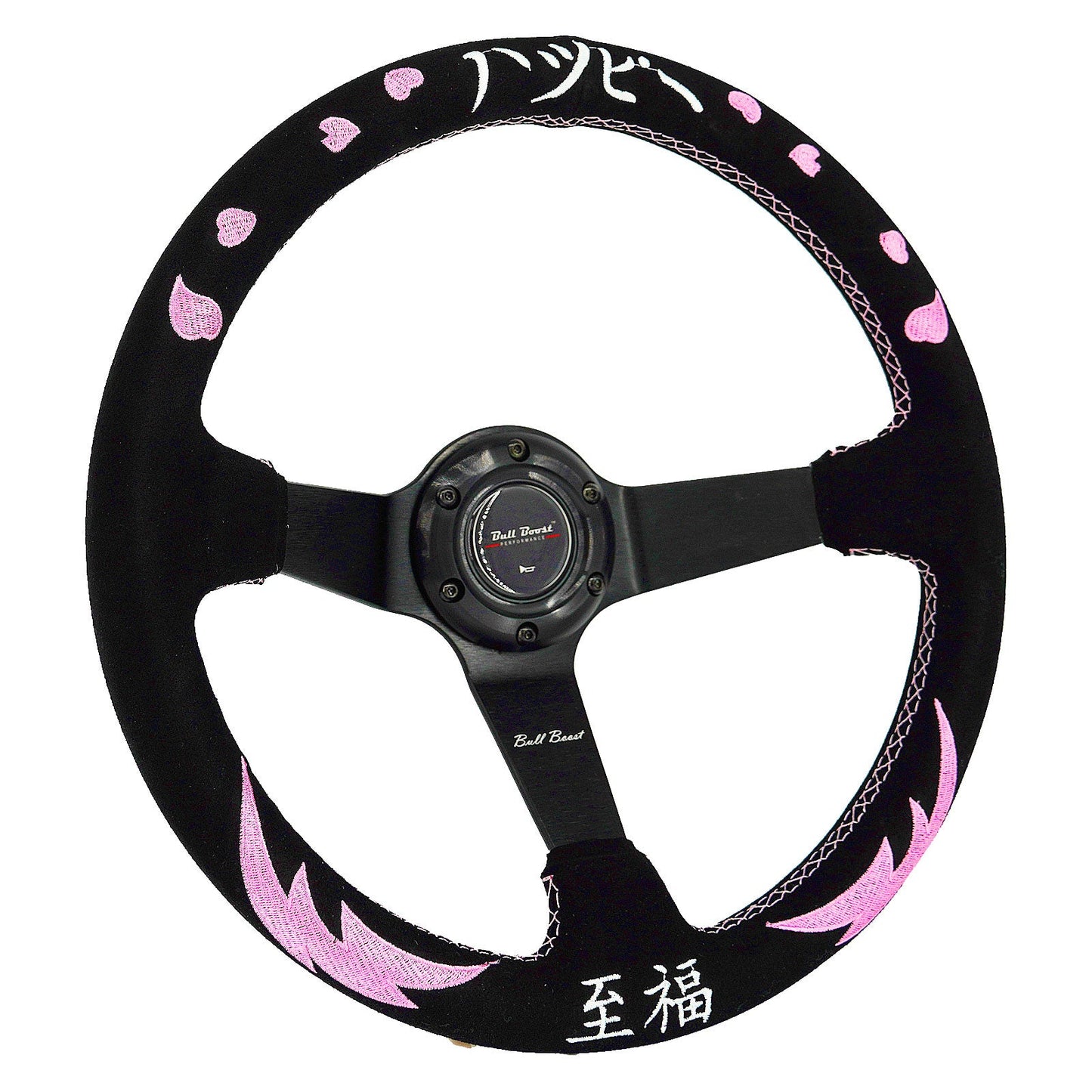 Bliss 350mm Steering Wheel + Short Hub Adapter Kit For Mazda Miata RX-7 RX-8 MX-3 MX-6