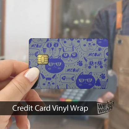 Blue Cats | NFC Key Card Wrap