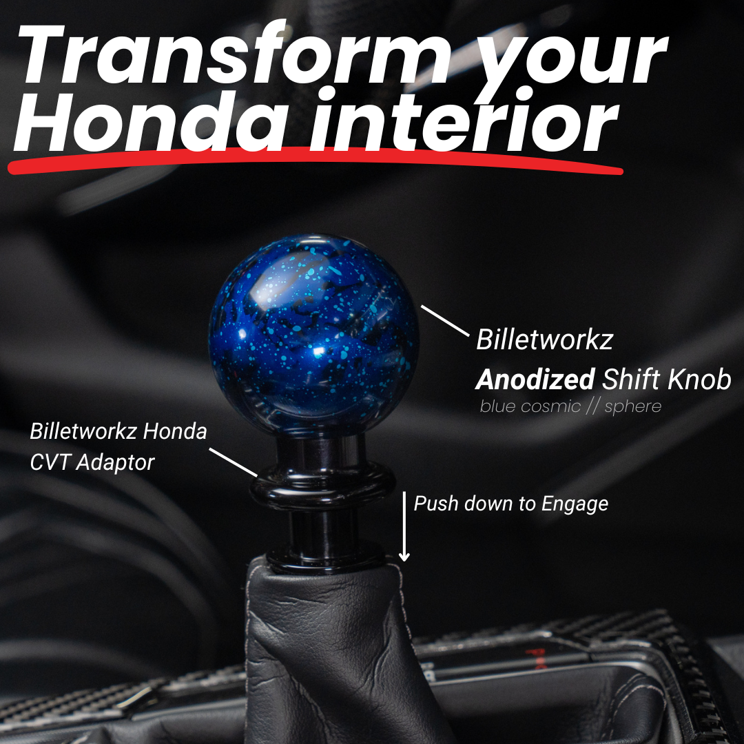Billetworkz Automatic Shifter - Red w/Black Splash - Honda Civic (2012–2026)